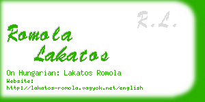 romola lakatos business card